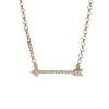 ZINZI zilveren ketting rosé verguld Cupido pijl wit 42-45cm ZIC1064R