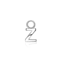 ZINZI zilveren letter oorbedel Z per stuk geprijsd ZICH2144Z. (zonder oorringen).