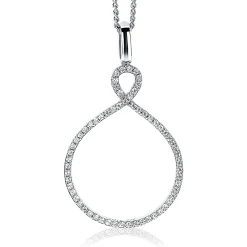 ZINZI zilveren luxe hanger infinity wit ZIH1893 (zonder collier)