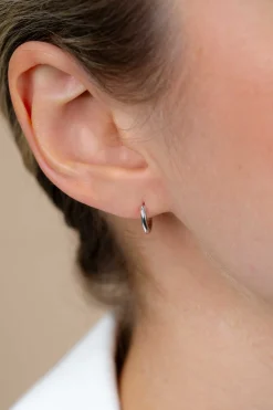 ZINZI zilveren luxe oorringen glad 10x2mm ZIO2261