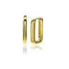 ZINZI zilveren luxe oorringen 14K geel verguld 15x2mm ovale vorm ZIO2221G