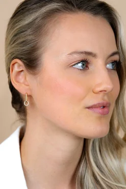 ZINZI zilveren luxe oorringen 14K geel verguld 15x2mm ovale vorm ZIO2221G