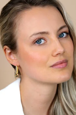 ZINZI zilveren luxe oorringen 14K geel verguld 24x3mm ovale vorm ZIO2223G