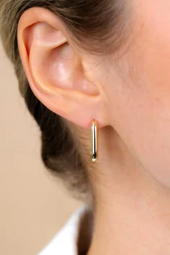 ZINZI zilveren luxe oorringen 14K geel verguld 18x3mm ovale vorm ZIO2222G