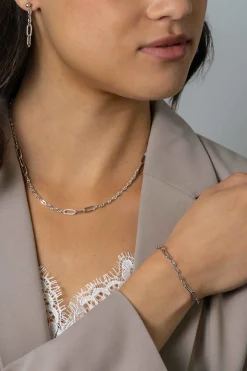 ZINZI zilveren marine schakel armband met zes grotere ovale schakels 4,5mm breed 18-20cm ZIA2413