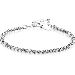 ZINZI zilveren massieve gourmet armband 4,3mm breed 17,5-21cm ZIA2851