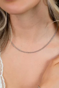 ZINZI zilveren massieve koord ketting (2,6mm breed) 42-45cm ZIC2844