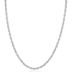 ZINZI zilveren massieve koord ketting (2,6mm breed) 42-45cm ZIC2844