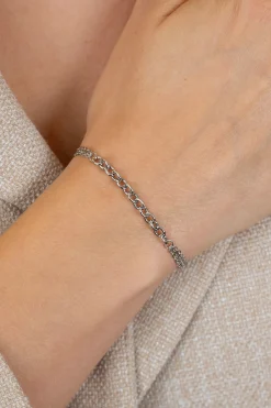 ZINZI zilveren multi schakelarmband met jasseron schakels ZIA2781