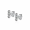 ZINZI zilveren oorknoppen drie bolletjes 6mm ZIO2230