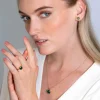 ZINZI zilveren oorknoppen extra 14K geel verguld zeshoek met groene kleursteen 7mm ZIO2259G