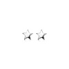ZINZI zilveren oorknoppen glad ster 7mm ZIO1377