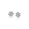ZINZI zilveren oorknoppen 4,5mm zirconia wit chatonzetting ZIO1984