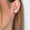 ZINZI zilveren oorknoppen 6mm zwarte bead ZIO1317Z