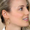 ZINZI zilveren oorringen geel verguld 45x2mm ZIO436G