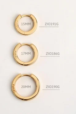 ZINZI zilveren oorringen geel verguld 20x3mm ZIO190G