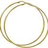 ZINZI zilveren oorringen 14K geel verguld glad 65x2mm rond ZIO438G