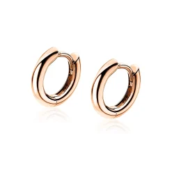 ZINZI zilveren oorringen rosé verguld 12 x 2mm ZIO194R