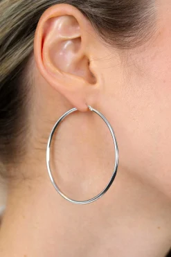 ZINZI zilveren oorringen 55 x 2mm glad ZIO437