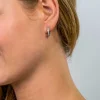 Zinzi zilveren oorringen 17 x 3mm witte zirconia's met luxe klapsluiting ZIO186Z