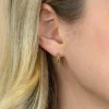 ZINZI zilveren oorringen 15x3mm 14K geel verguld met hartjes ZIO1798G