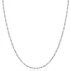 ZINZI zilveren organisch gedraaide schakel ketting (1,8mm breed) 42-45cm ZIC2843