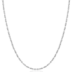 ZINZI zilveren organisch gedraaide schakel ketting (1,8mm breed) 42-45cm ZIC2843
