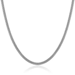 ZINZI zilveren popcorn ketting 3mm breed 42cm ZIC2765
