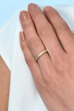 ZINZI zilveren ring geel verguld wit ZIR2050Y