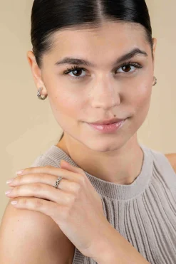 ZINZI zilveren ring met glanzende rolex-style schakels 4mm breed ZIR2556