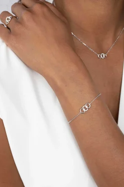 ZINZI zilveren ring 3 ronde vormen wit ZIR2045