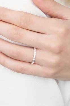 ZINZI zilveren ring roze ZIR827R