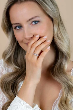 ZINZI zilveren ring wit ZIR2050
