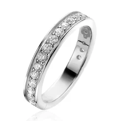 ZINZI zilveren ring wit ZIR2050