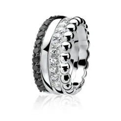 ZINZI zilveren ring wit ZIR827
