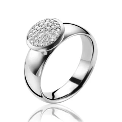 ZINZI zilveren ring wit ZIR1151