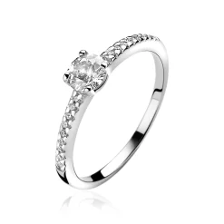 ZINZI zilveren ring wit ZIR1081