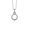 ZINZI zilveren ronde hanger 20mm gedraaid motief, bezet met witte zirconia's ZIH2390 (zonder collier)