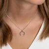 ZINZI zilveren ronde hanger 22mm gedraaid witte zirconia ZIH2128 (zonder collier)