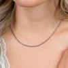 ZINZI zilveren ronde slangen ketting (1,6mm breed) 42-45cm ZIC2848