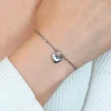 ZINZI zilveren  schakelarmband met hartvormige slot hanger 17-20cm ZIA2673