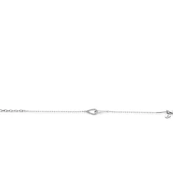 ZINZI zilveren schakelarmband met twee in elkaar gevlochten druppelvormen ZIA2768