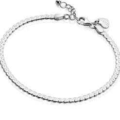 ZINZI zilveren schakel armband 3mm breed 18-21cm ZIA2647