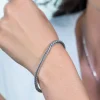ZINZI zilveren schakelarmband vossenstaart 4mm breed ZIA1925