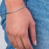 ZINZI zilveren schakelarmband palmier massief 3mm breed 18,5cm ZIA1912