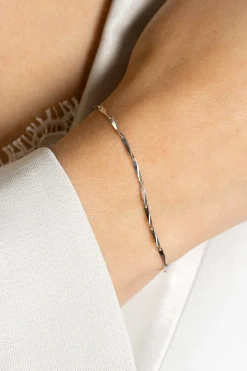 ZINZI zilveren schakel armband met glinsterende pijlvormige schakels 1,5mm breed 17,5-20cm ZIA2414