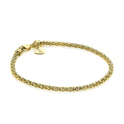 ZINZI zilveren schakelarmband geelverguld 18,5cm ZIA1288G