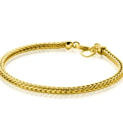 ZINZI zilveren schakelarmband geel verguld vossenstaart 2.5mm breed 19cm ZIA1287G