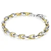 ZINZI zilveren schakelarmband geel verguld 6,4mm breed 20cm ZIA1641BG