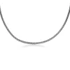 ZINZI zilveren schakelcollier palmier massief 3mm breed 45cm ZIC1912